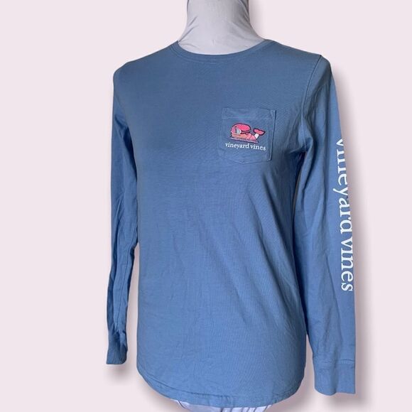 VINEYARD VINES women’s ski graphic long sleeve tee sz XXS - Picture 1 of 6